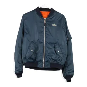 Age 12-14 MA-1 Royallino Reversible Bomber Jacket - Large Blue Polyester