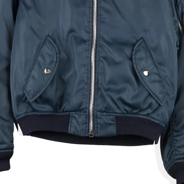 Age 12-14 MA-1 Royallino Reversible Bomber Jacket - Large Blue Polyester