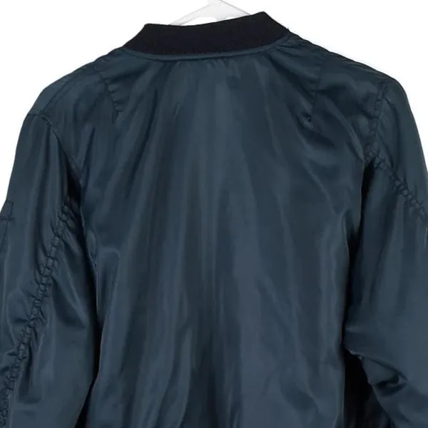 Age 12-14 MA-1 Royallino Reversible Bomber Jacket - Large Blue Polyester