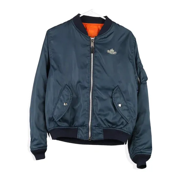 Age 12-14 MA-1 Royallino Reversible Bomber Jacket - Large Blue Polyester