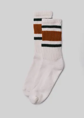 American Crew Retro Stripe Socks (Texas Orange   Hunter / OS)