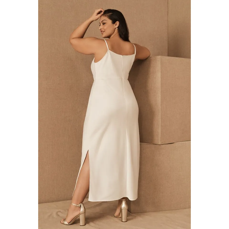Anthropologie Cali Satin Midi Dress