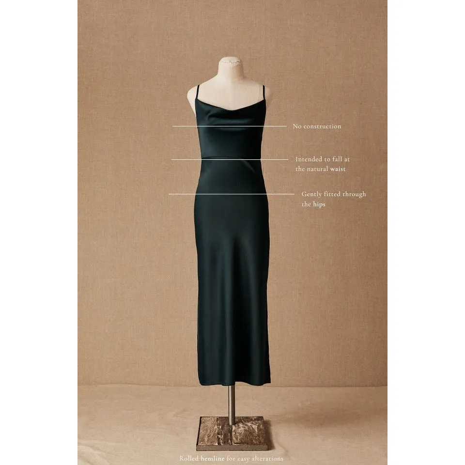 Anthropologie Cali Satin Midi Dress
