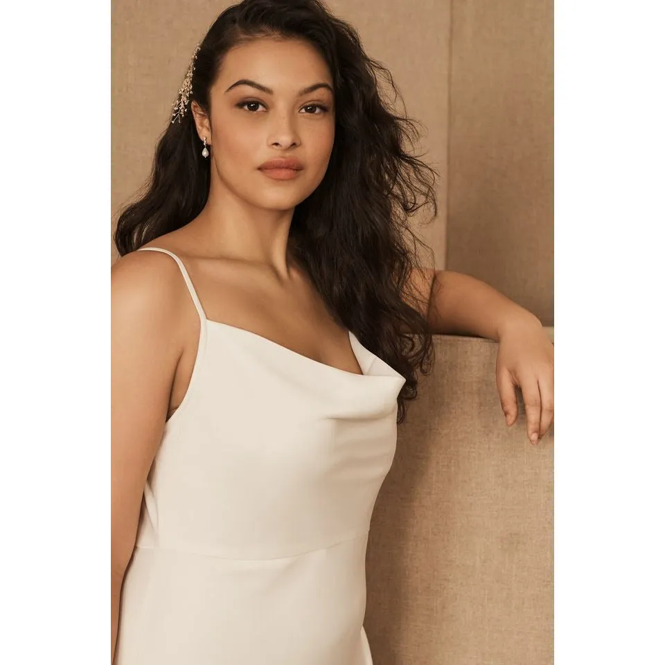 Anthropologie Cali Satin Midi Dress