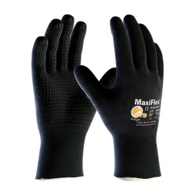 ATG 34-8745/XL Seamless Knit Nylon / Elastane Glove with Nitrile Coated MicroFoam Grip on Full Hand - Micro Dot Palm - Touchscreen Compatible