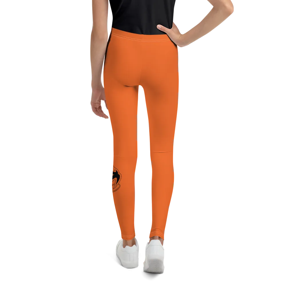 Athletic Apparatus Orange Black logo White stitch V3 Youth Leggings