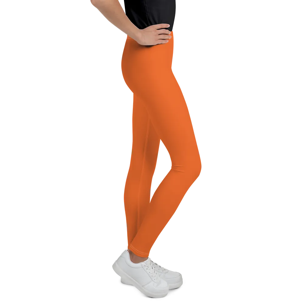 Athletic Apparatus Orange Black logo White stitch V3 Youth Leggings