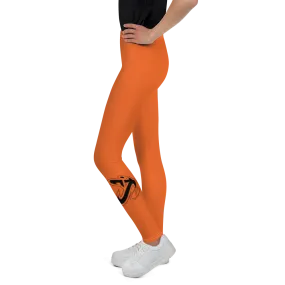 Athletic Apparatus Orange Black logo White stitch V3 Youth Leggings