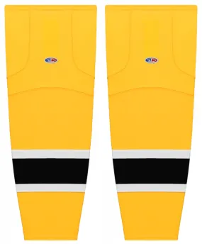 Athletic Knit (AK) HS2100-554 2021 Boston Bruins Reverse Retro Tuscan Gold Mesh Ice Hockey Socks