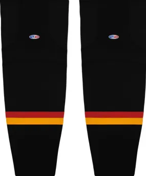 Athletic Knit (AK) HS2100-894 2021 Calgary Flames Reverse Retro Black Mesh Ice Hockey Socks