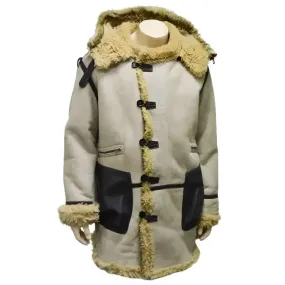 B7 Real Sheepskin Bomber Jacket with Hood – Warm & Stylish