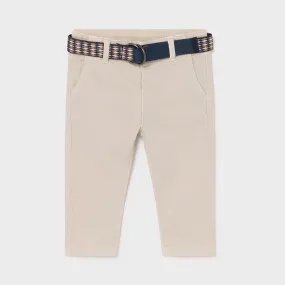 Baby boys pique chino & belt