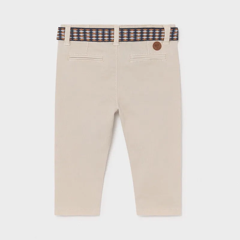 Baby boys pique chino & belt