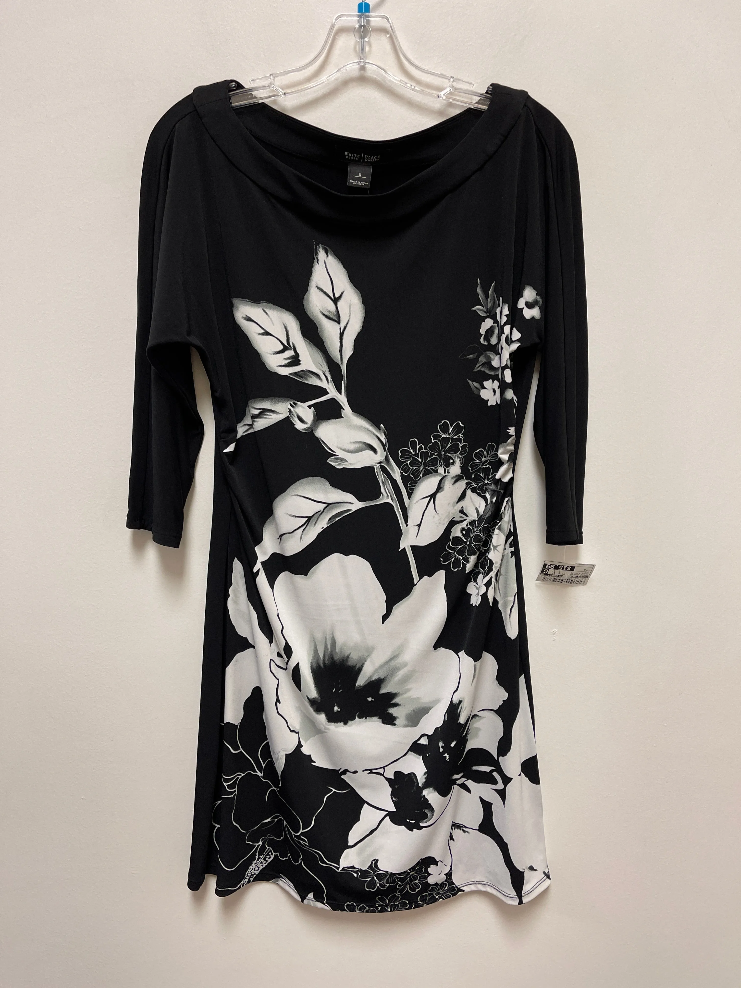 Black & White Dress Casual Midi White House Black Market, Size S
