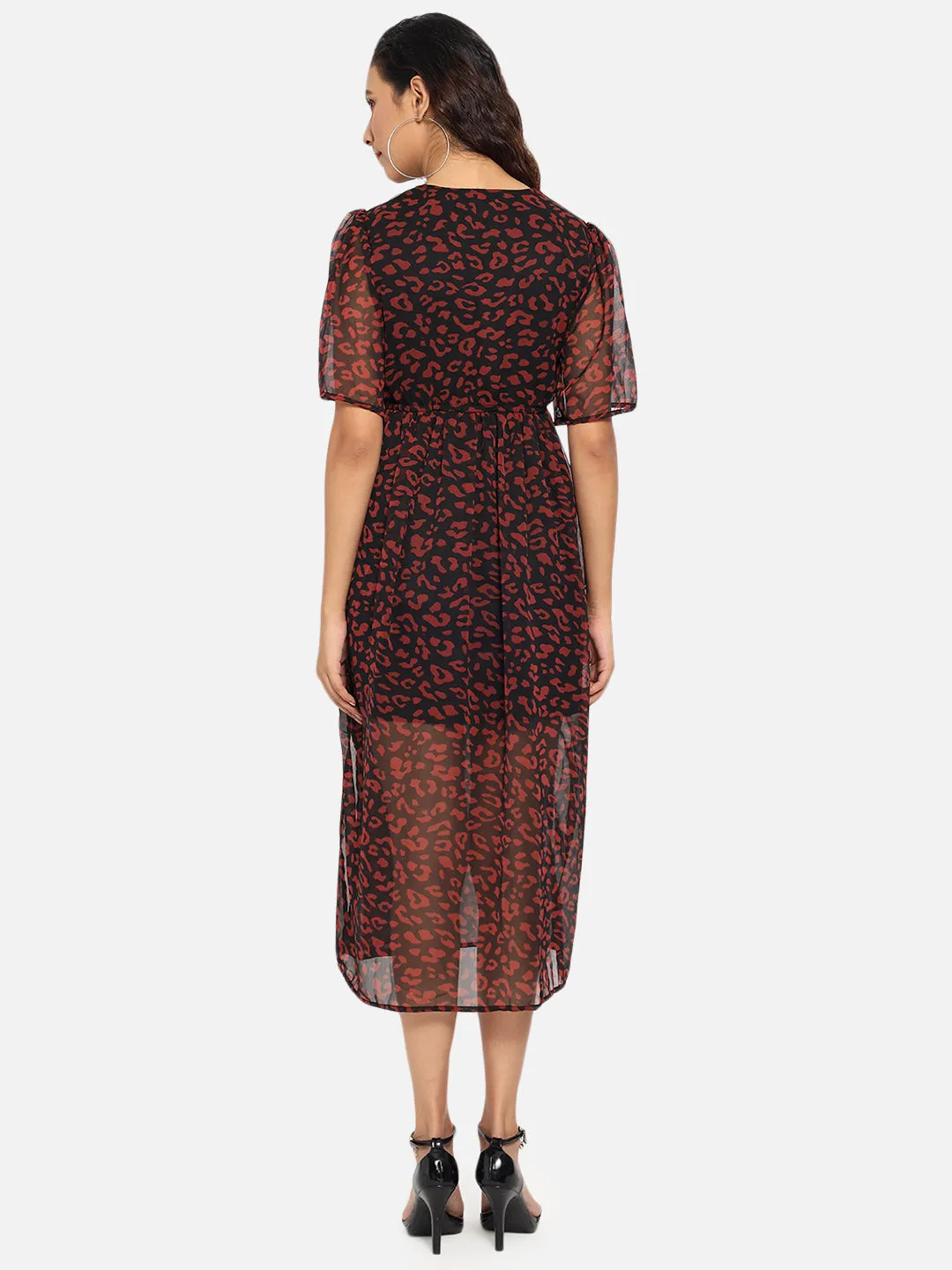 Black Animal Print Dress