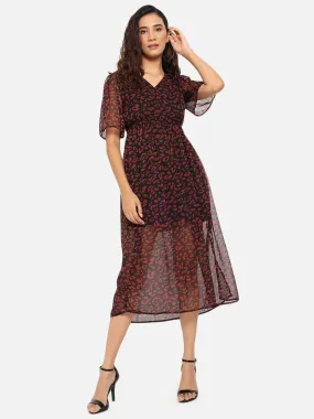 Black Animal Print Dress