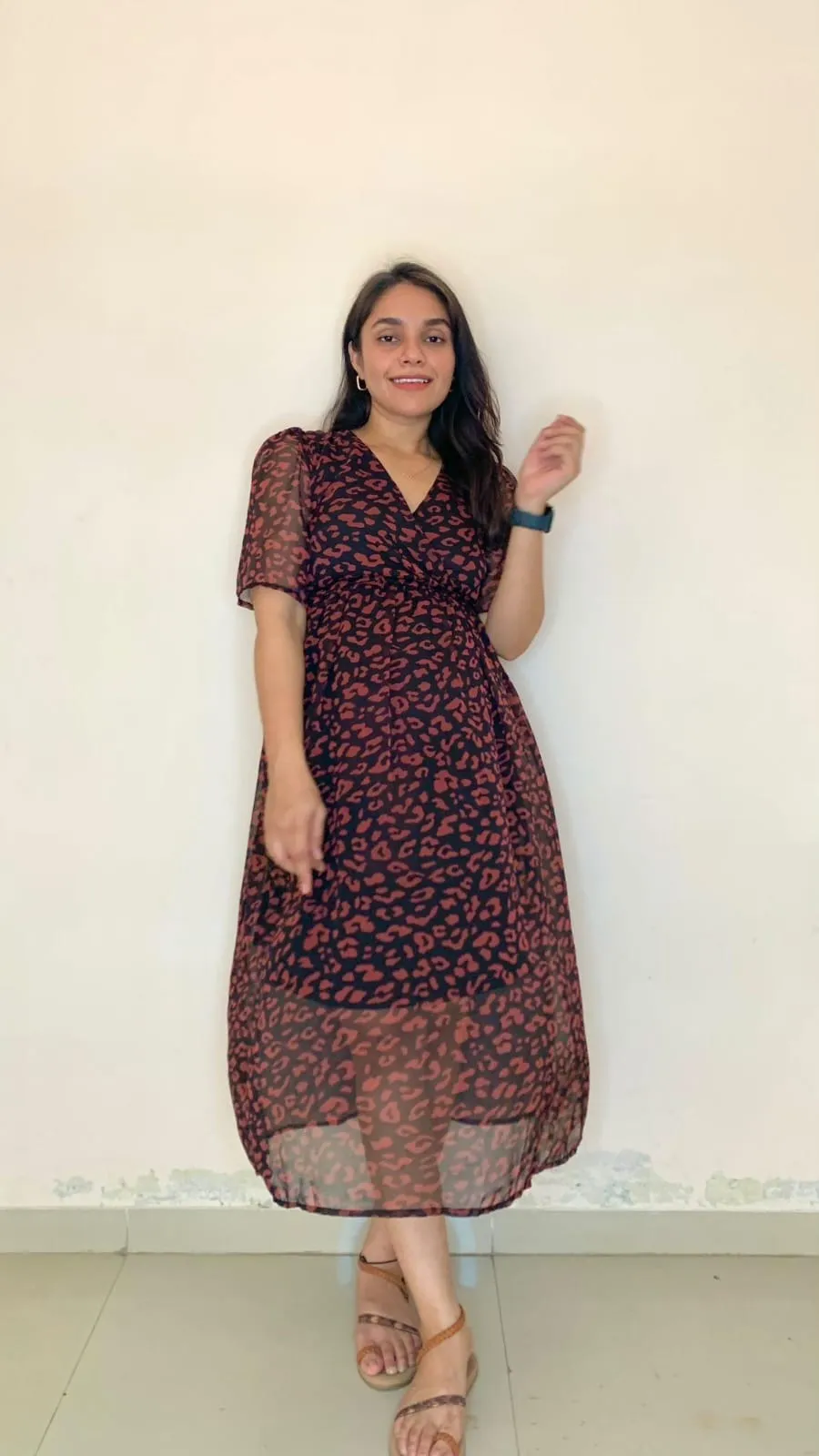 Black Animal Print Dress