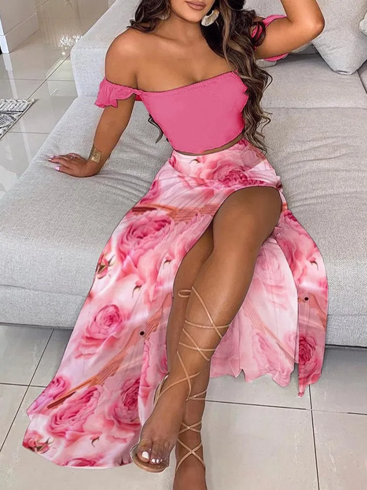 Bohemian Long Dress with Slit