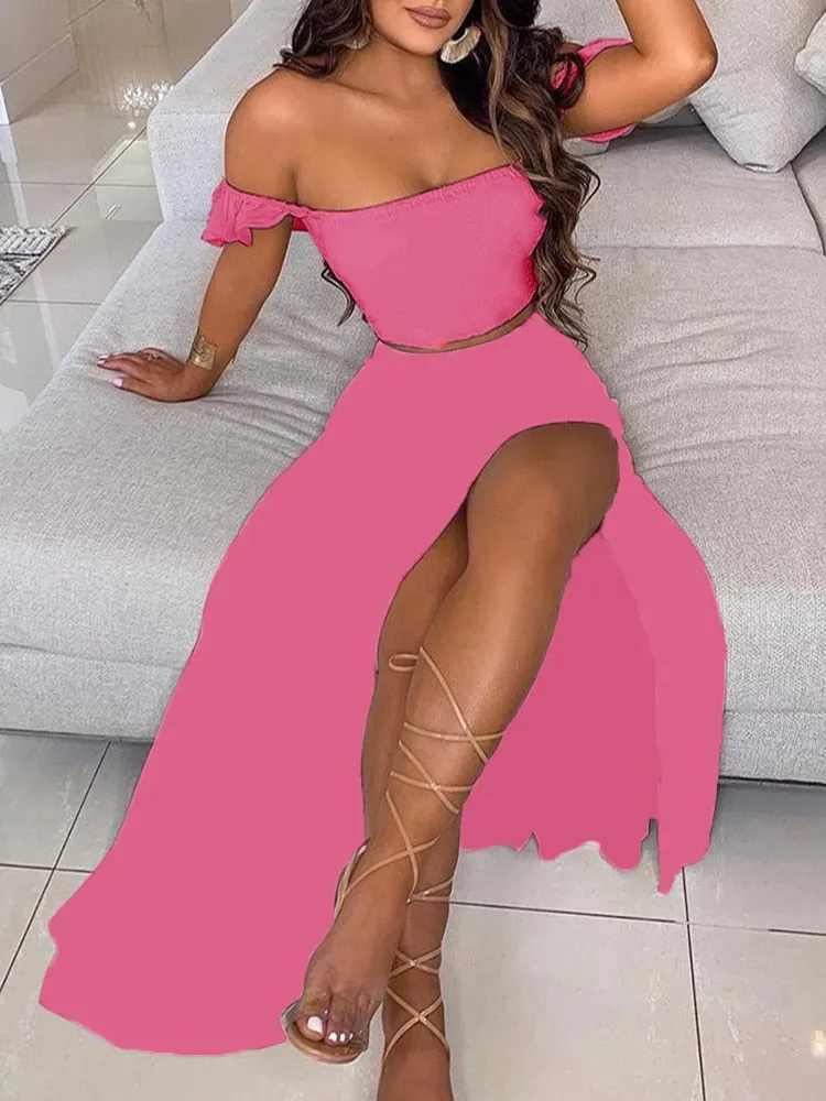 Bohemian Long Dress with Slit