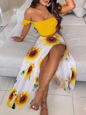Bohemian Long Dress with Slit