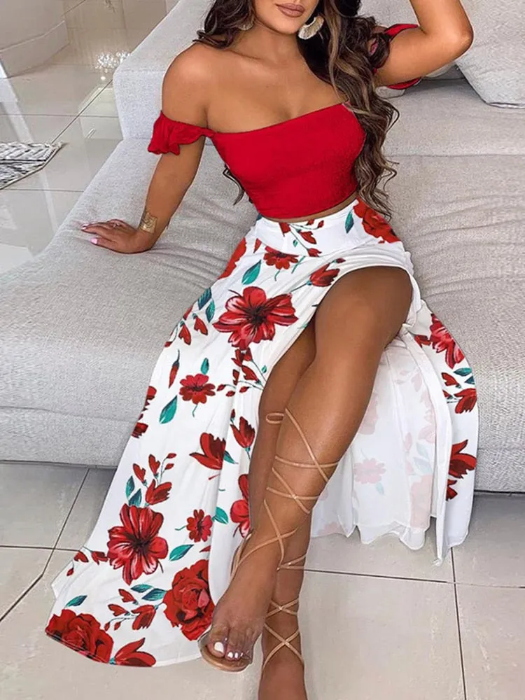 Bohemian Long Dress with Slit