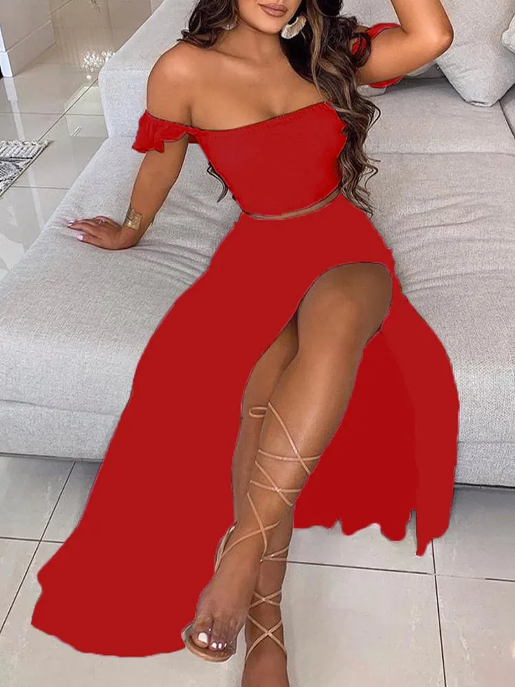 Bohemian Long Dress with Slit