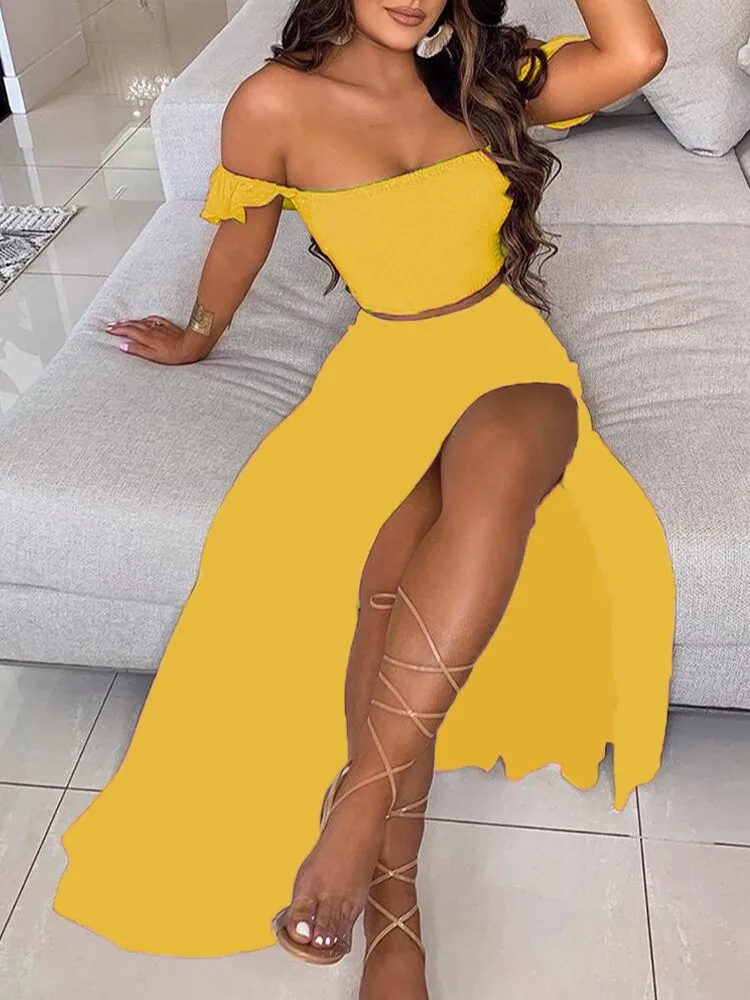 Bohemian Long Dress with Slit