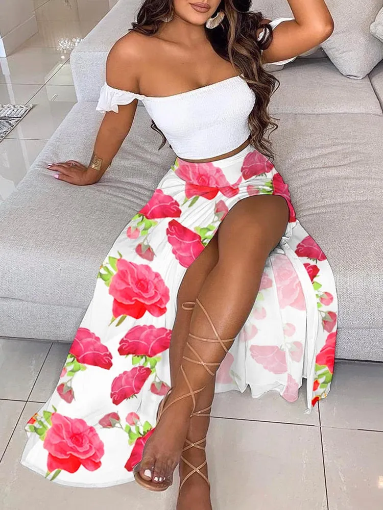 Bohemian Long Dress with Slit