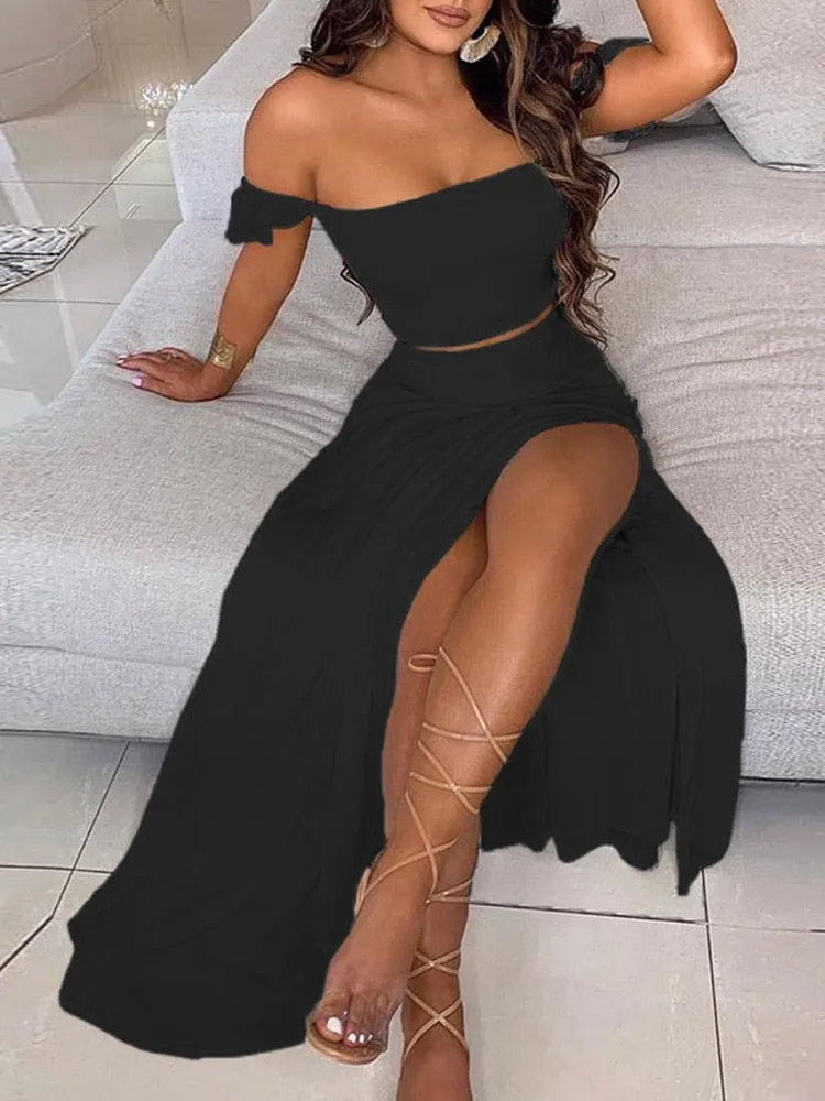 Bohemian Long Dress with Slit