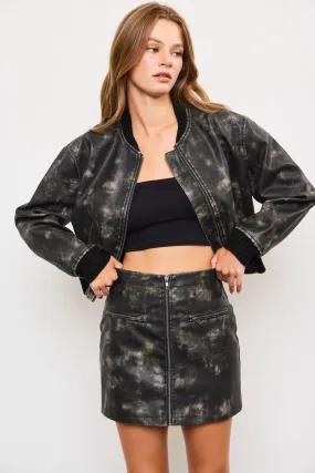 BOMBER JACKET WASHED BLACK