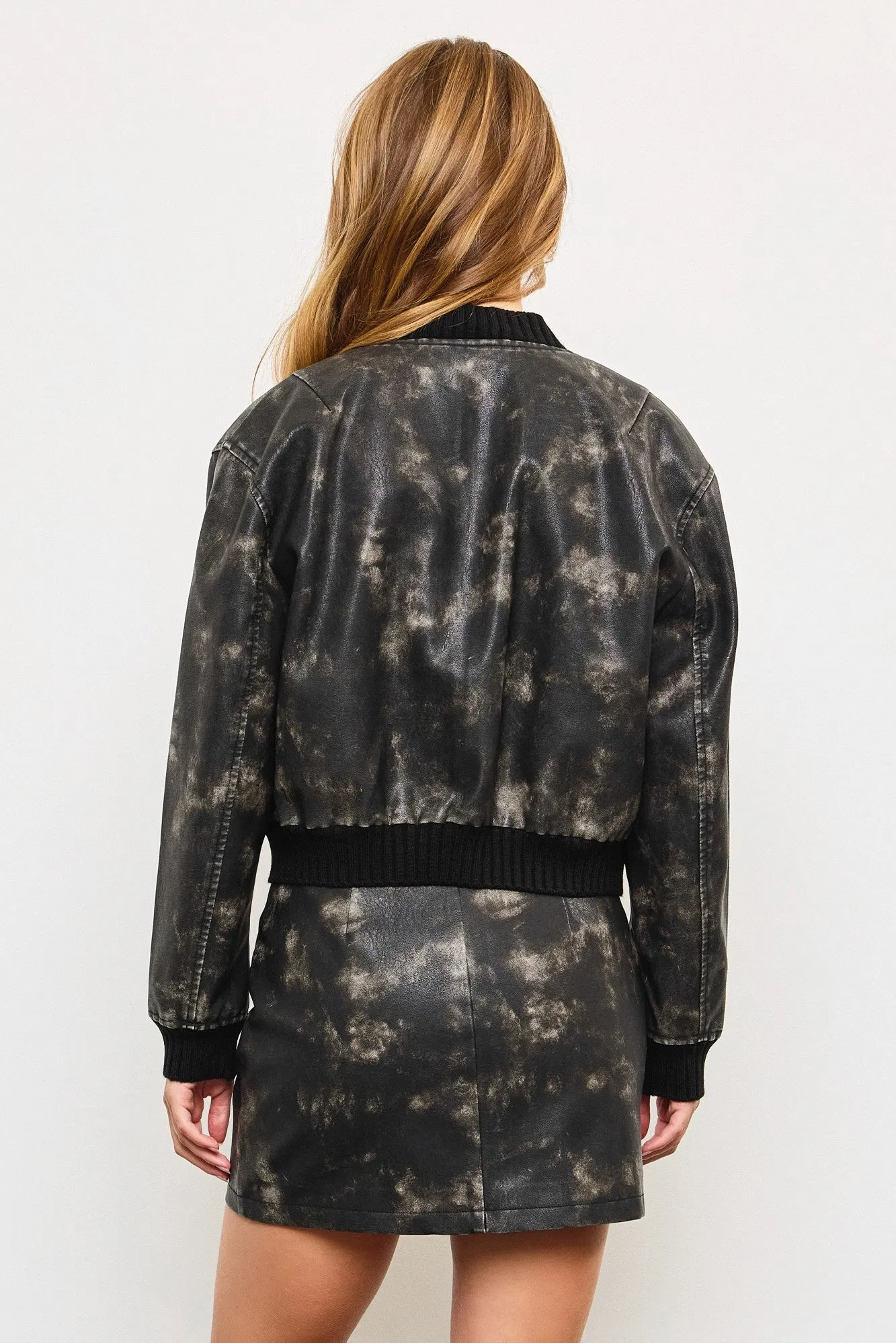 BOMBER JACKET WASHED BLACK