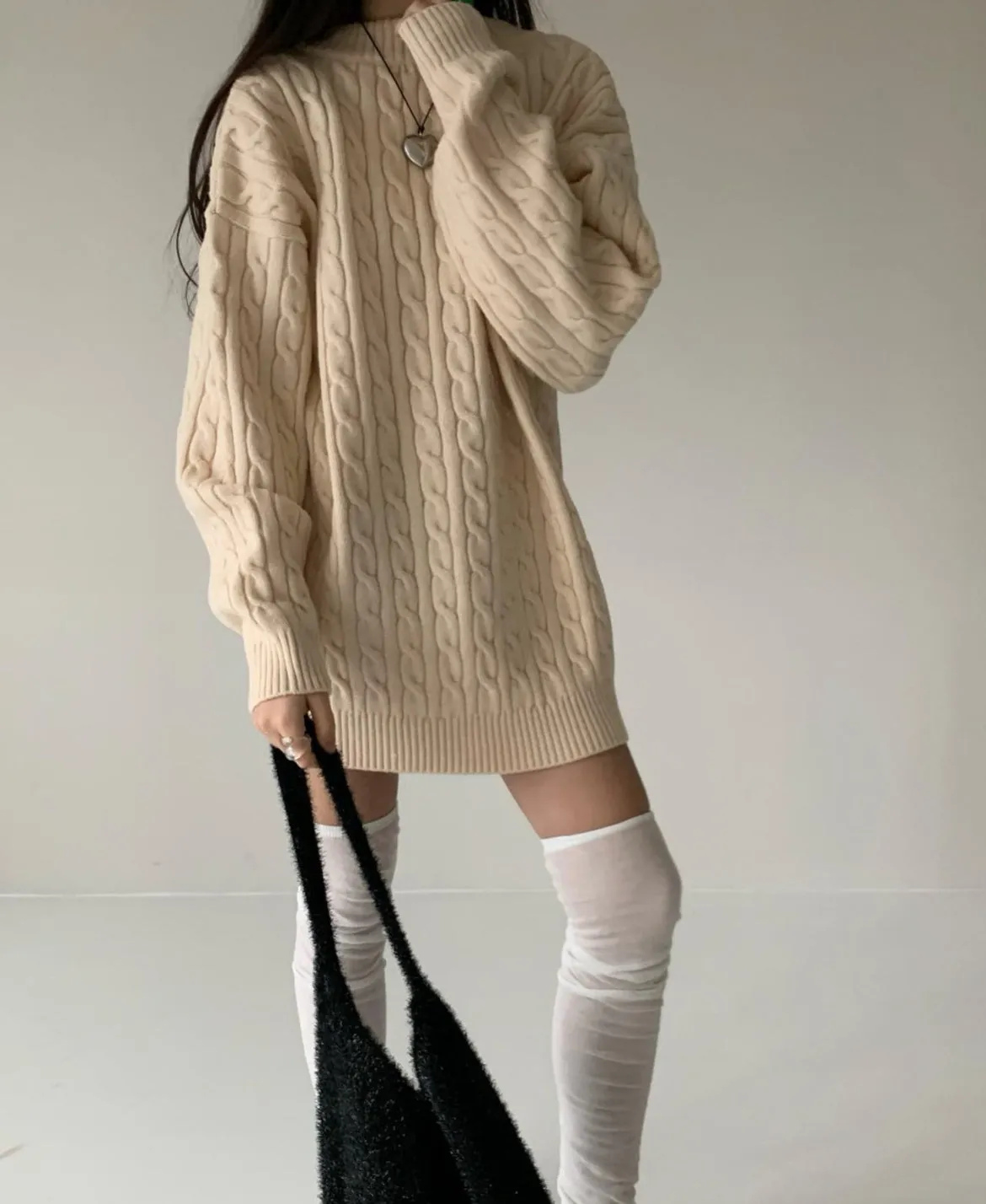 CABLE KNIT DRESS