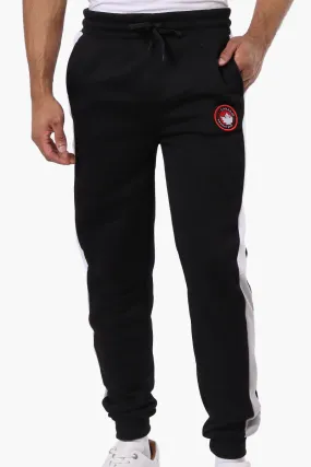 Canada Weather Gear Side Stripe Colour Block Joggers - Black