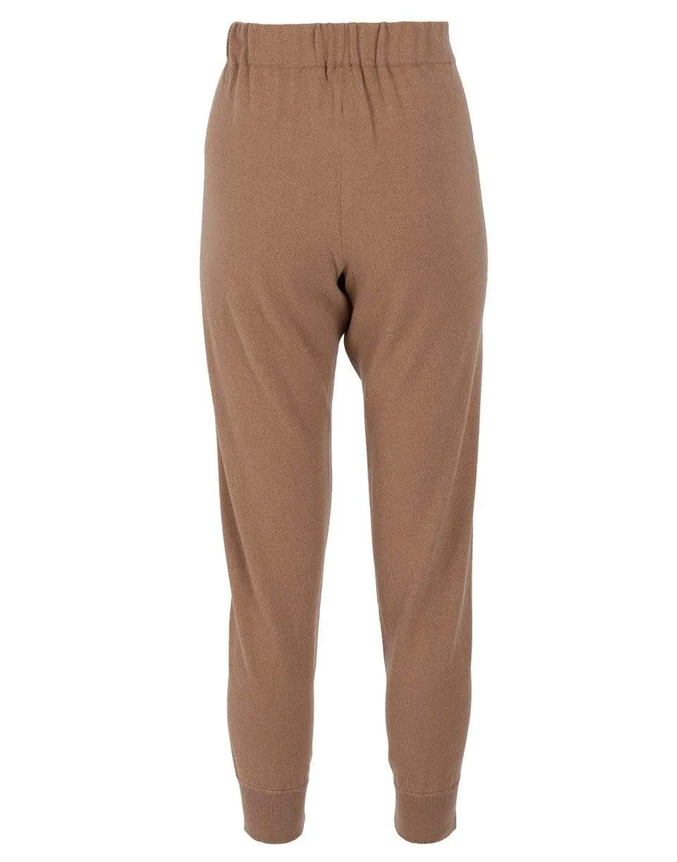Caramel Cashmere Ribbed Joggers