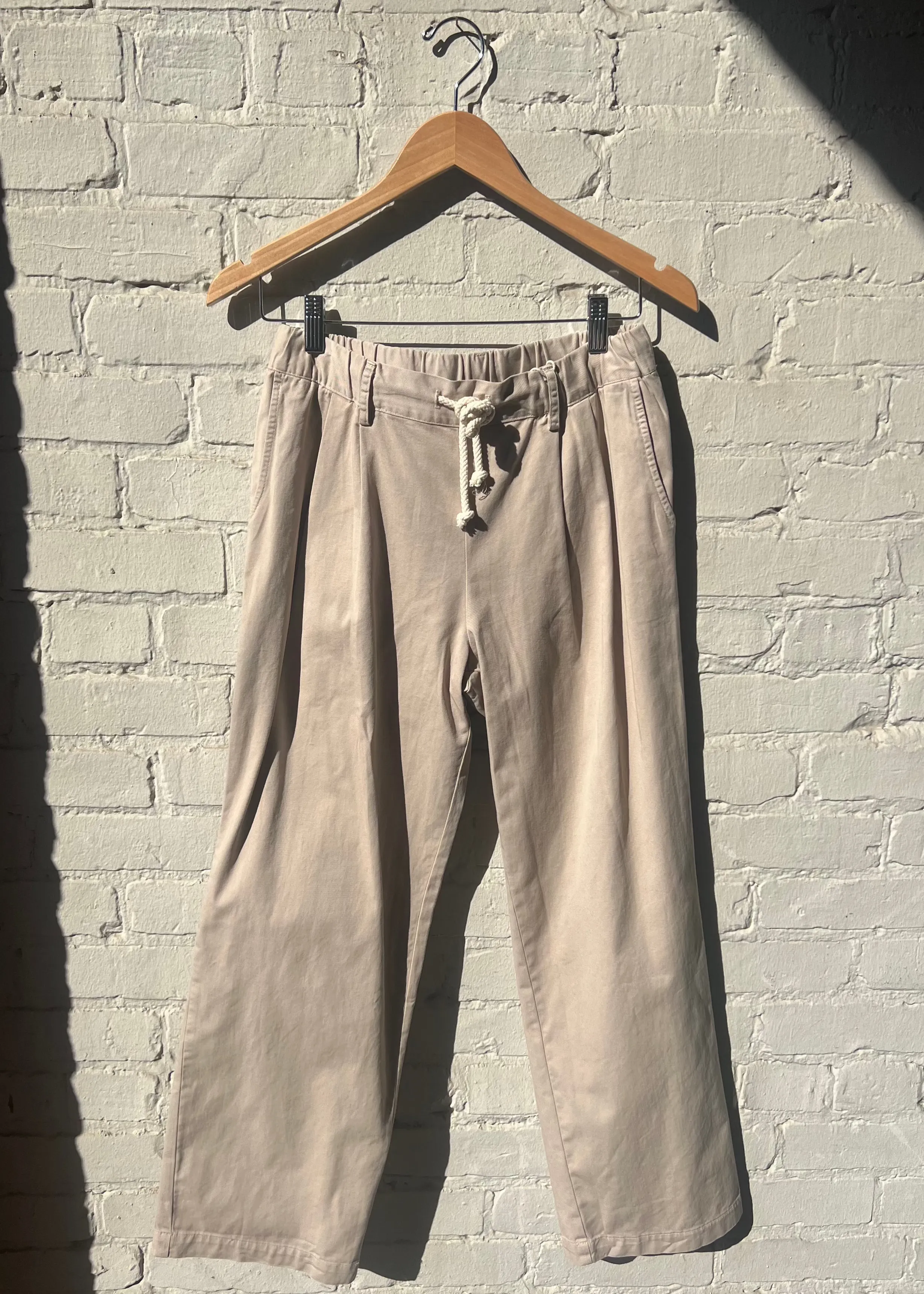 Chino Drawstring Pant - Stone
