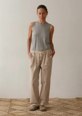 Chino Drawstring Pant - Stone