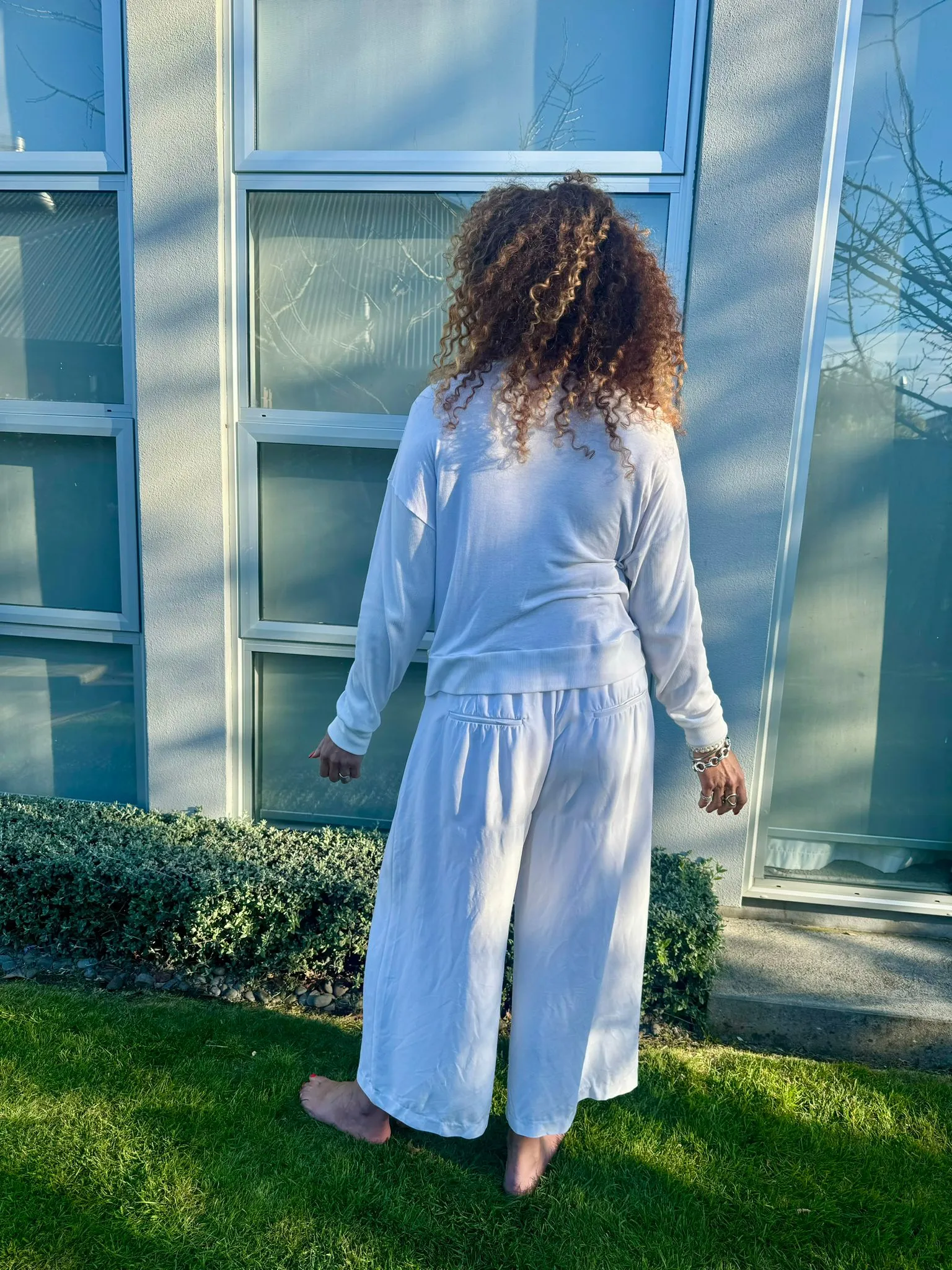 Country Road ivory wide leg pants, size 10-NZ 12