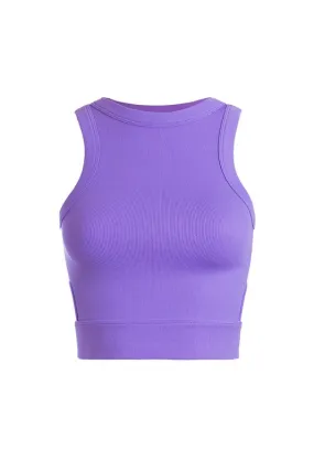 Cut out side banded crop tank