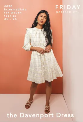 Davenport Dress - Friday Pattern Company - Sizes XS-7X