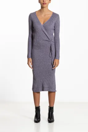 DETAILED KNIT MIDI DRESS