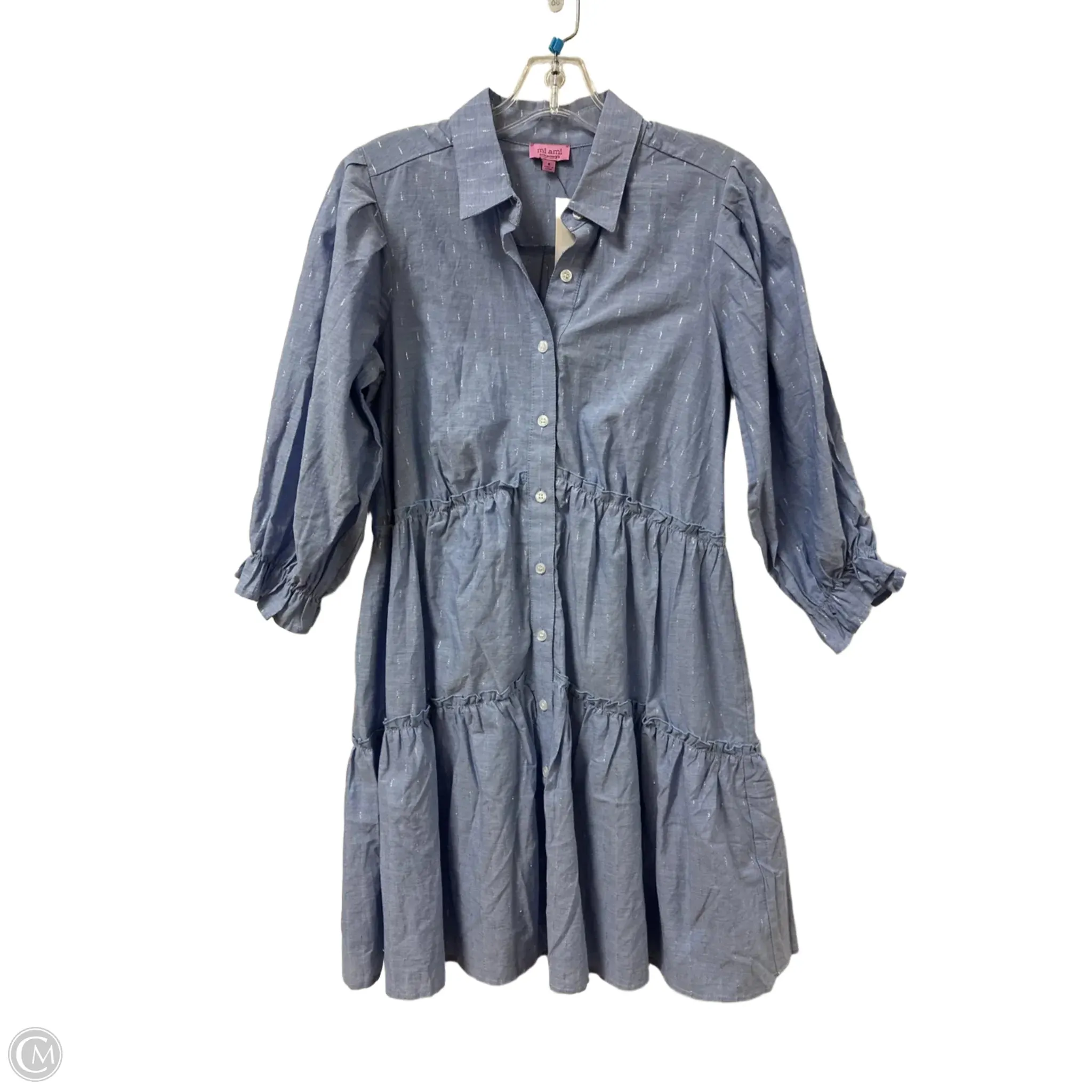 Dress Casual Midi By Mi Ami In Blue, Size: S