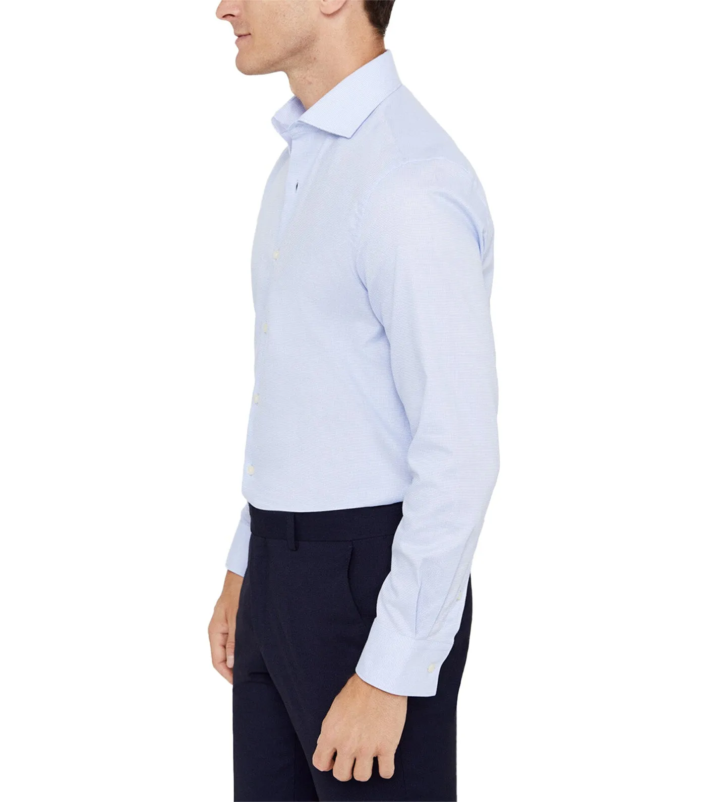 Easy Iron Structured Dress Shirt Light Blue