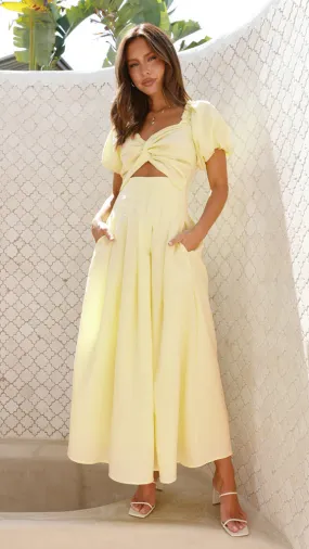 Elegant Backless Cutout Puff Sleeve Dress