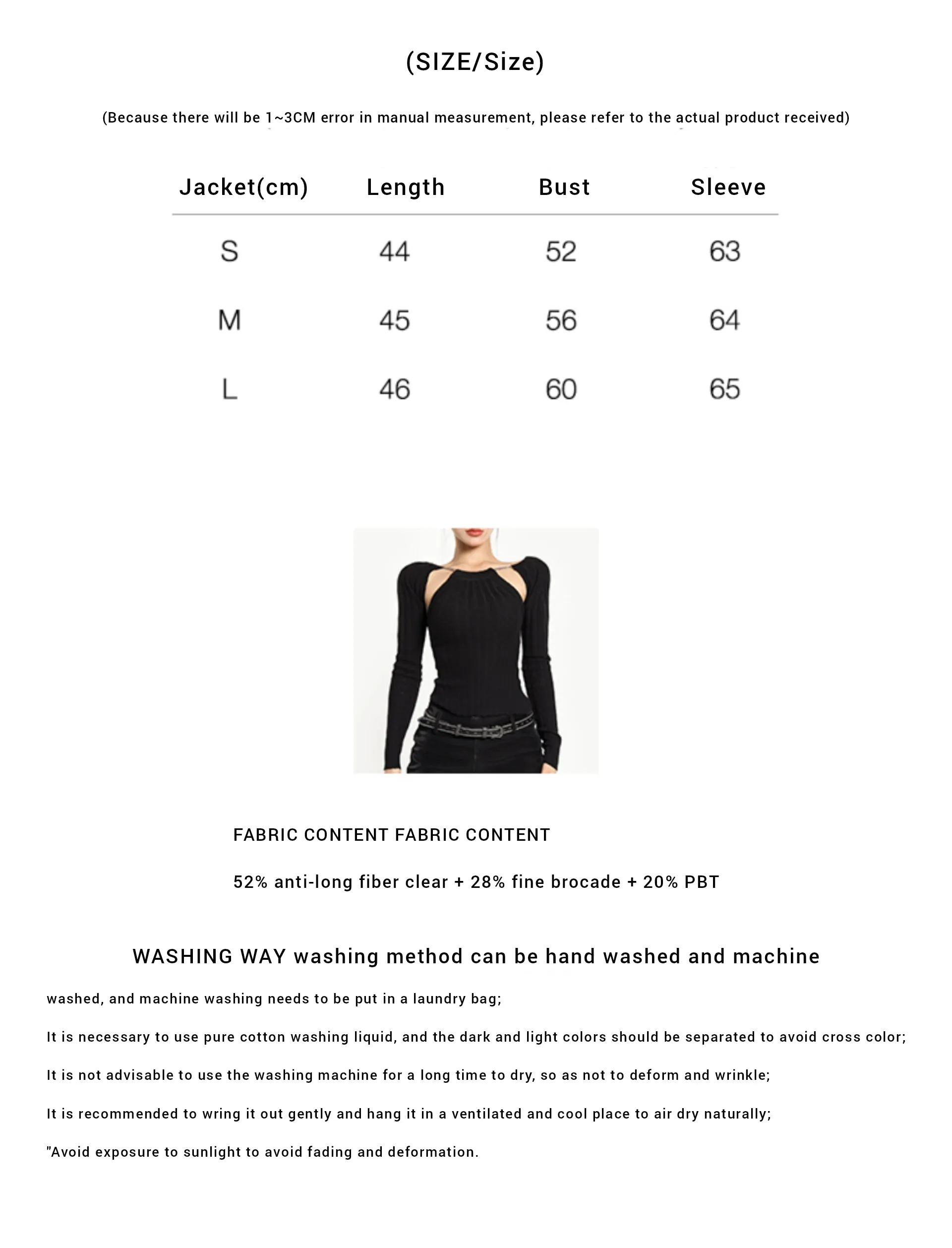 Elise Solid Color Chain Strap Ribbed Long Sleeve Top