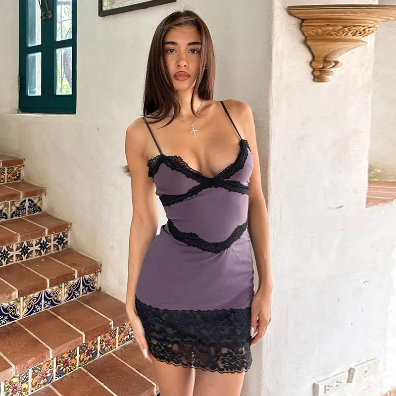 Eman Lace Detail Bodycon Mini Dress