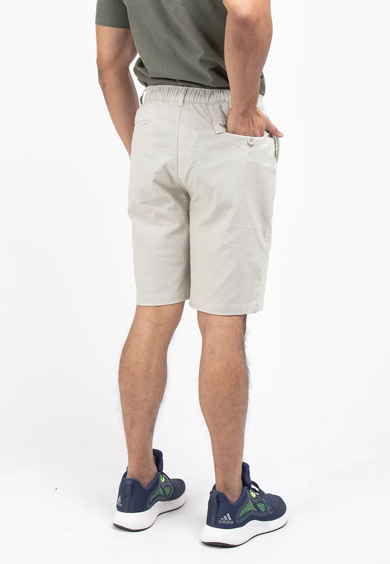 Forest Half Elastic Plain Bermuda Shorts Men Chino Casual Short Pants Men | Seluar Pendek Lelaki - 65842