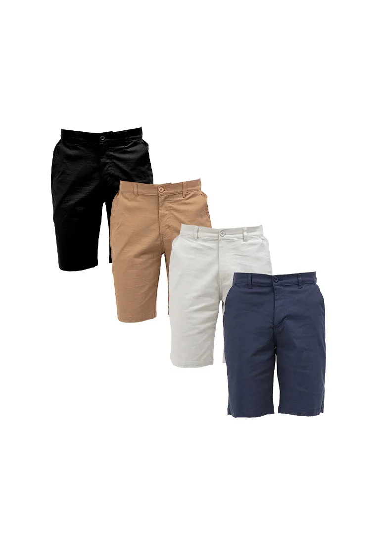 Forest Half Elastic Plain Bermuda Shorts Men Chino Casual Short Pants Men | Seluar Pendek Lelaki - 65842