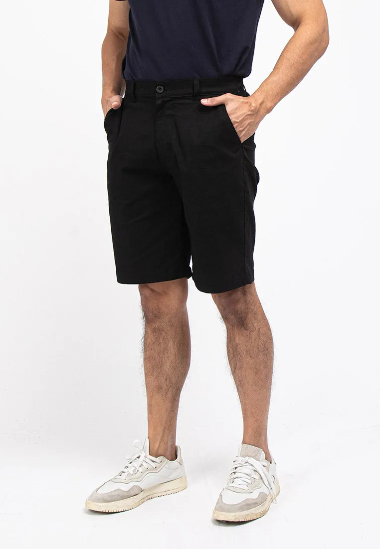Forest Half Elastic Plain Bermuda Shorts Men Chino Casual Short Pants Men | Seluar Pendek Lelaki - 65842