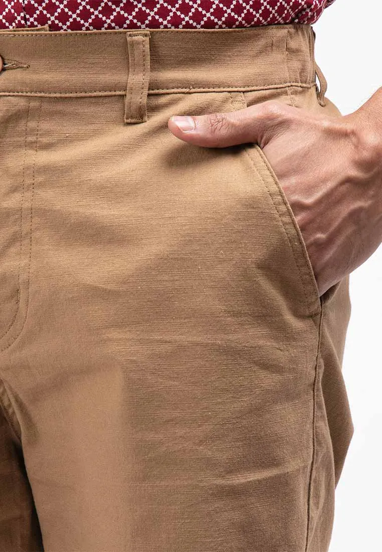 Forest Half Elastic Plain Bermuda Shorts Men Chino Casual Short Pants Men | Seluar Pendek Lelaki - 65842