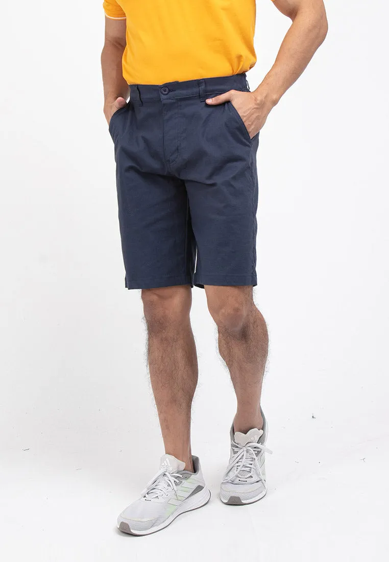 Forest Half Elastic Plain Bermuda Shorts Men Chino Casual Short Pants Men | Seluar Pendek Lelaki - 65842